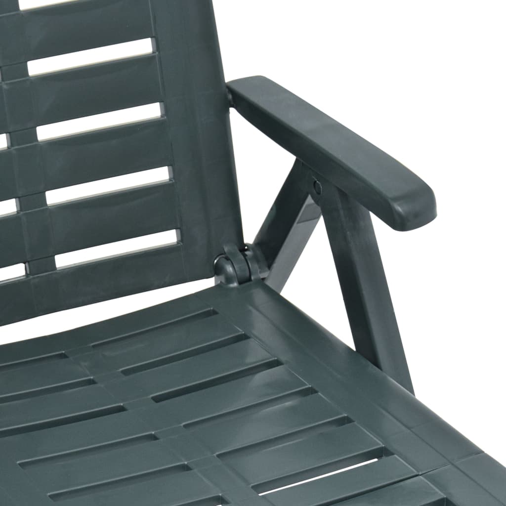 Chaise longue pliable Plastique Vert