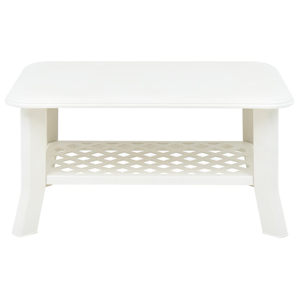 White coffee table 90 x 60 x 46 cm plastic
