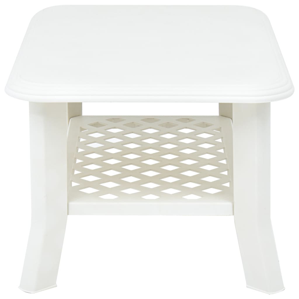 Tavolino Bianco 90 x 60 x 46 cm Plastica