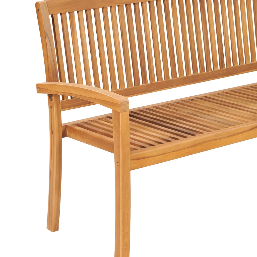 Stacked 3 -seater bench 159 cm Solid teak wood