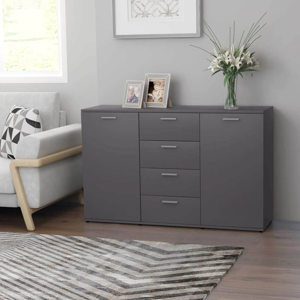 Gray buffet 120x35.5x75 cm agglomerated