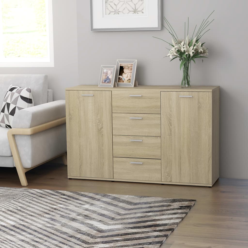 Sonoma oak buffet 120x35.5x75 cm agglomerated