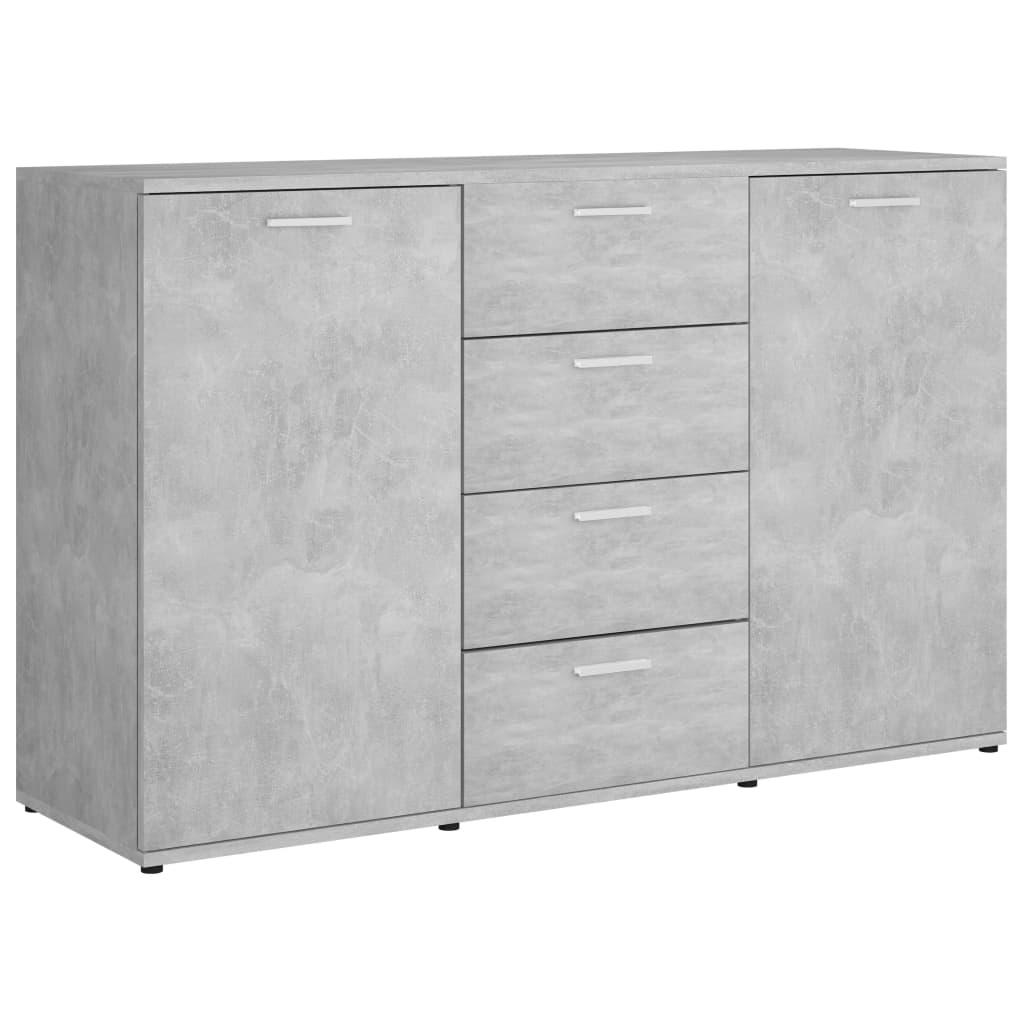 Credenza Grigio cemento 120x35,5x75 cm Truciolare