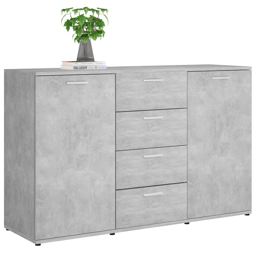 Credenza Grigio cemento 120x35,5x75 cm Truciolare