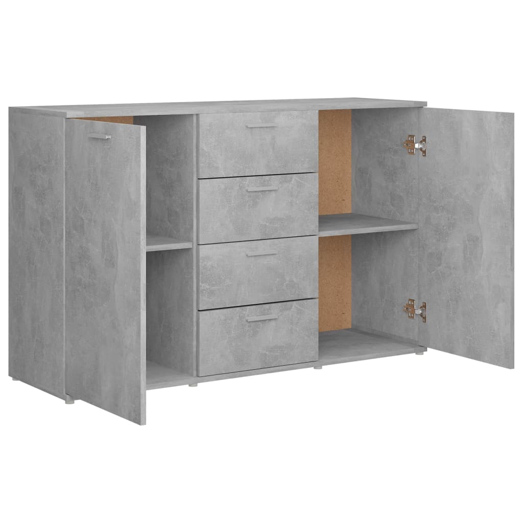 Credenza Grigio cemento 120x35,5x75 cm Truciolare