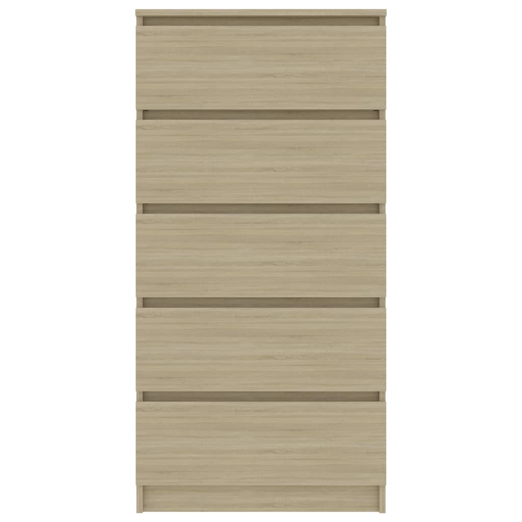 Credenza con cassetti Rovere Sonoma 60x35x121 cm Truciolare