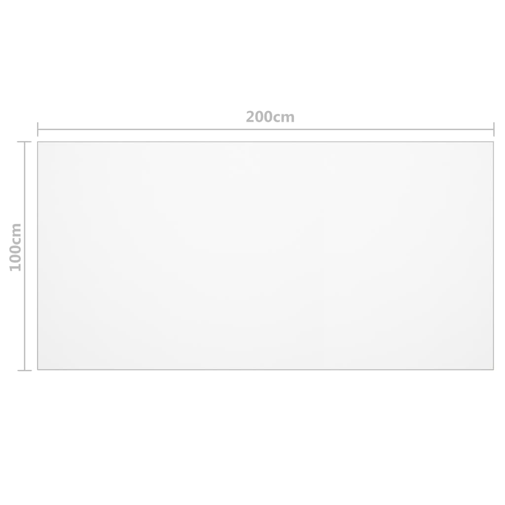 Proteggi tavolo trasparente 200x100 cm PVC 1,6 mm