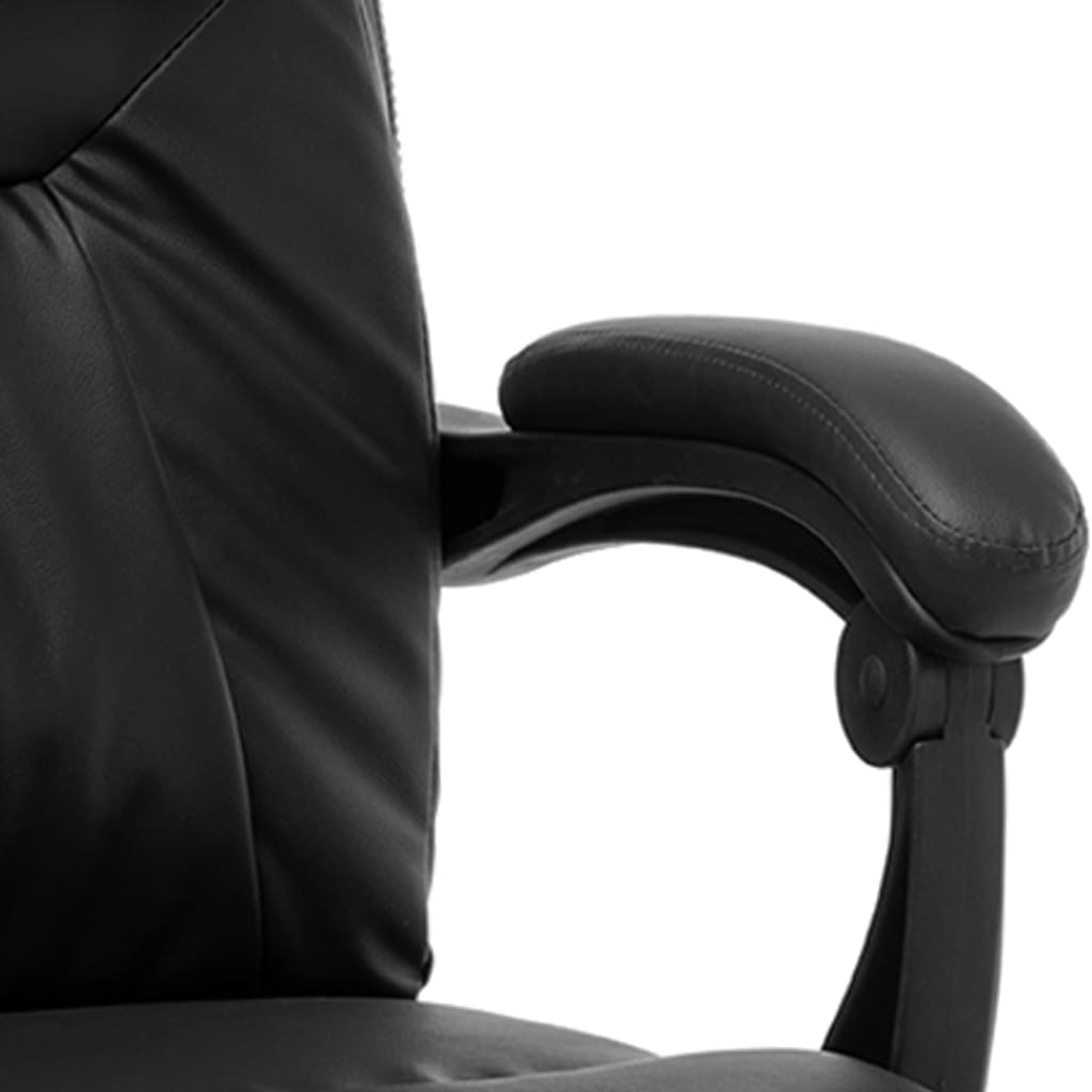 Chaise de bureau de massage Noir Similicuir