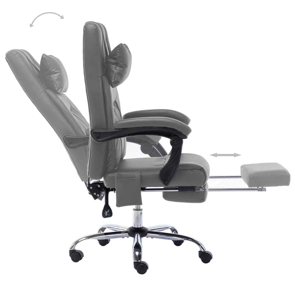 Chaise de bureau de massage Anthracite Similicuir