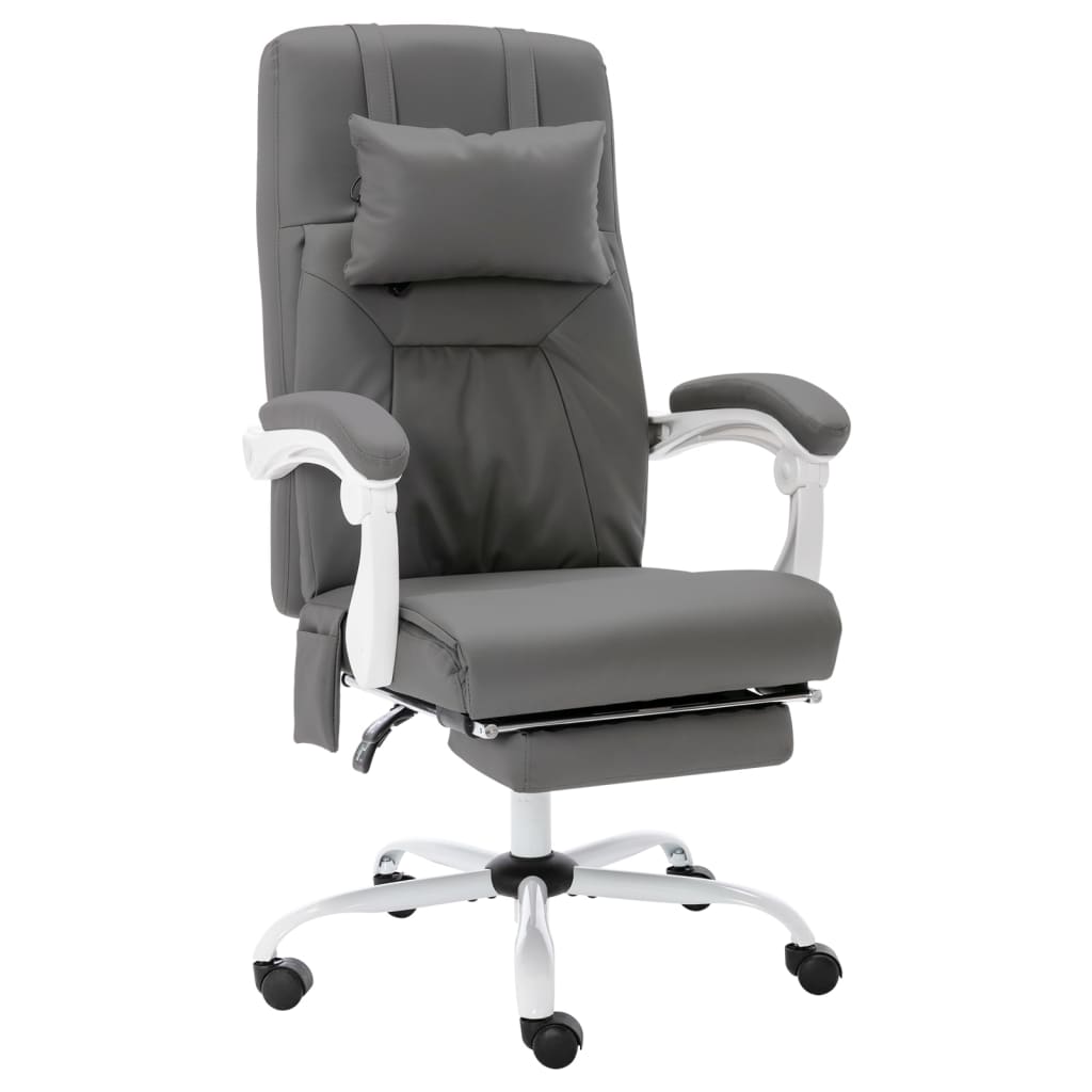 Gray Gray Massage Office Chair