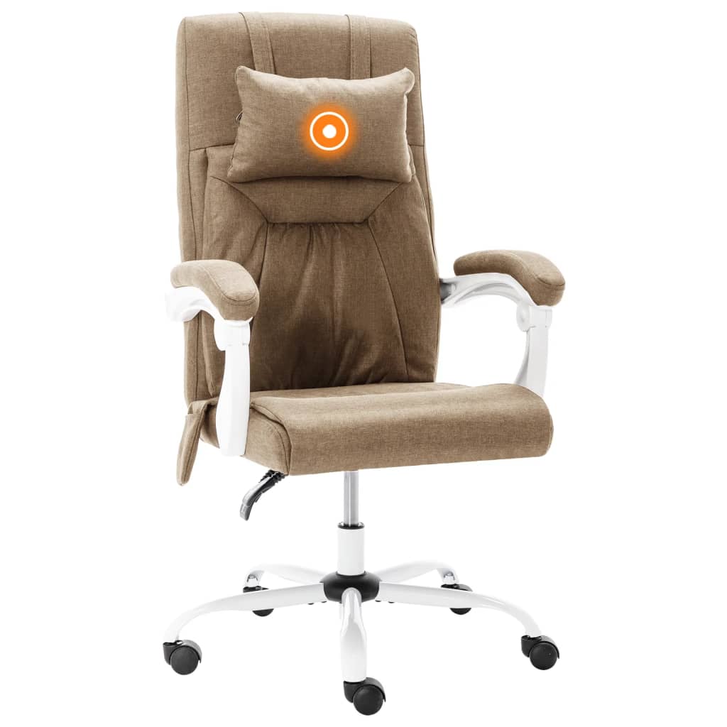Chaise de bureau de massage Taupe Tissu