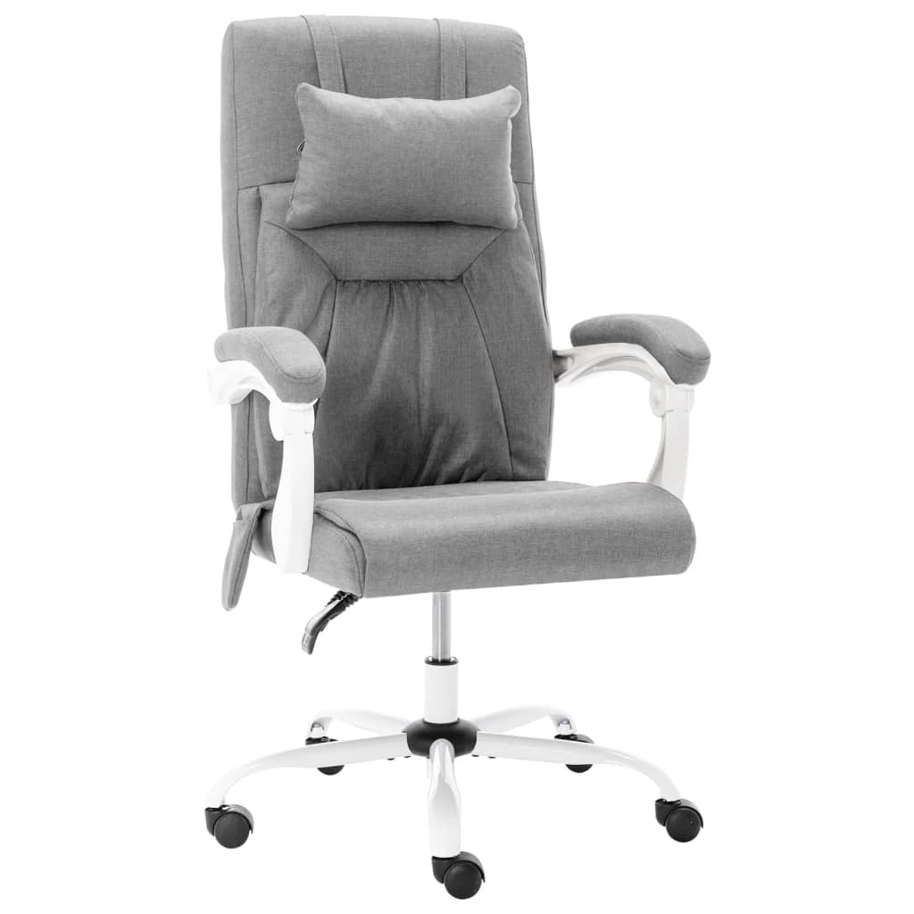 Gray Massage Office Chair Fabric