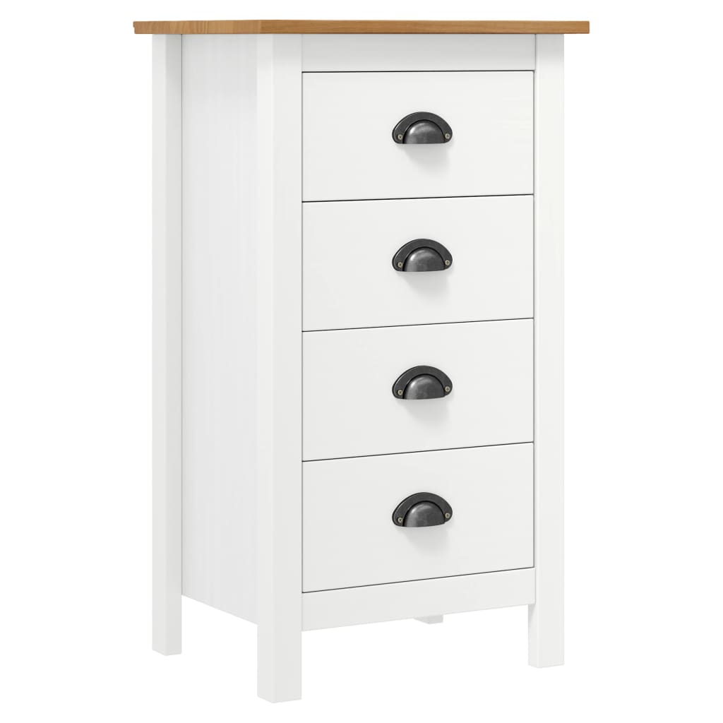 White Hill Buffet 46x35x80 cm Festkieferholz