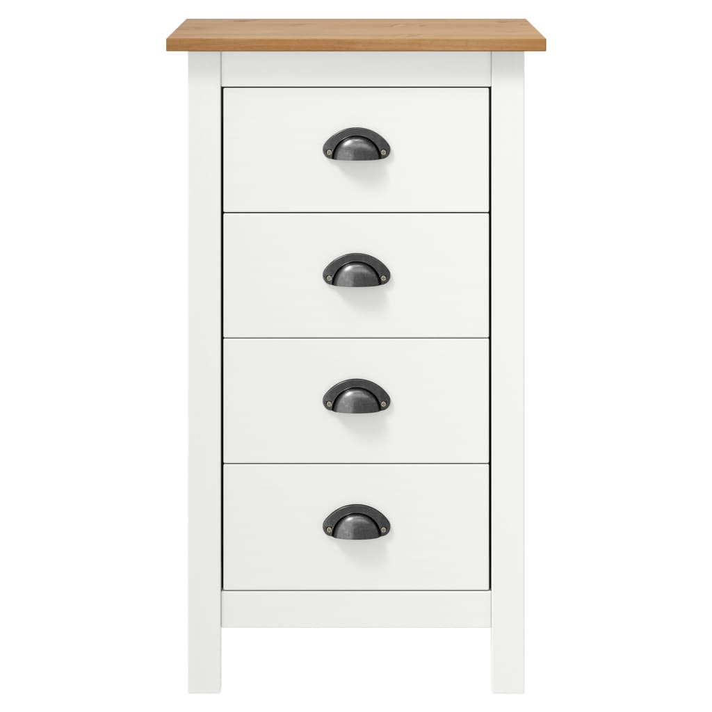 White Hill Buffet 46x35x80 cm Festkieferholz