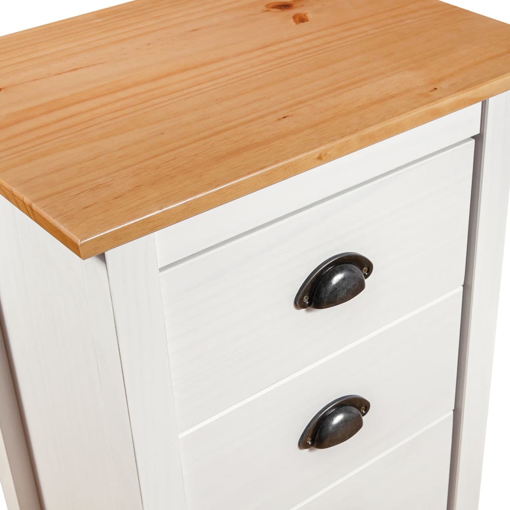 White Hill Buffet 46x35x80 cm Festkieferholz