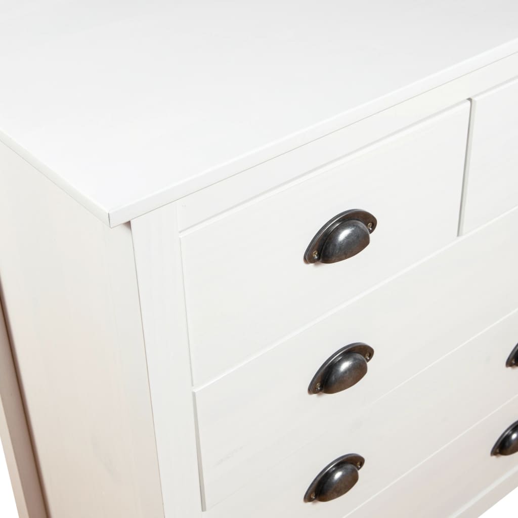 White Hill Buffet 79x40x80 cm in legno di pino solido