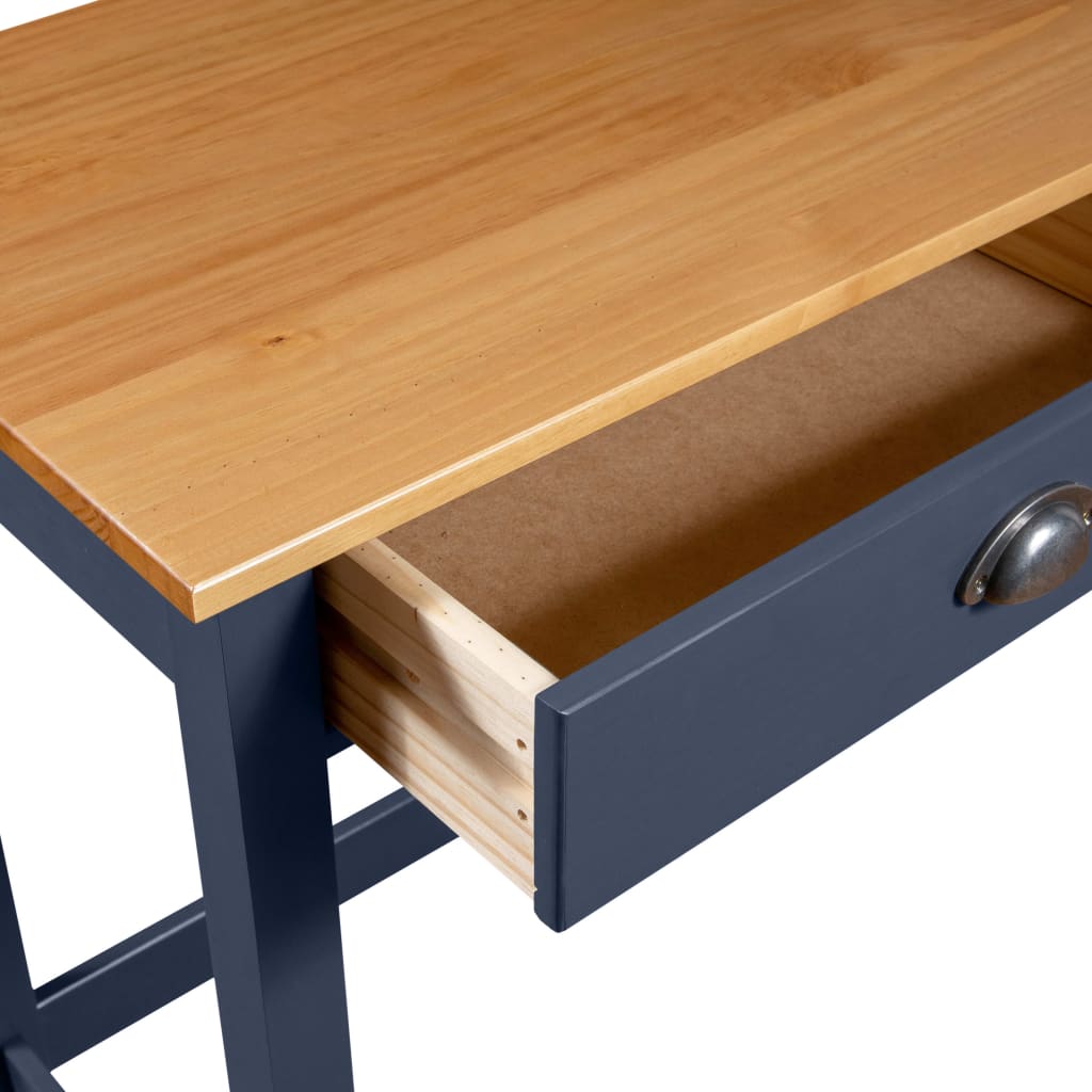 Table console Hill Range avec 2 tiroirs Gris 110x45x74 cm Pin