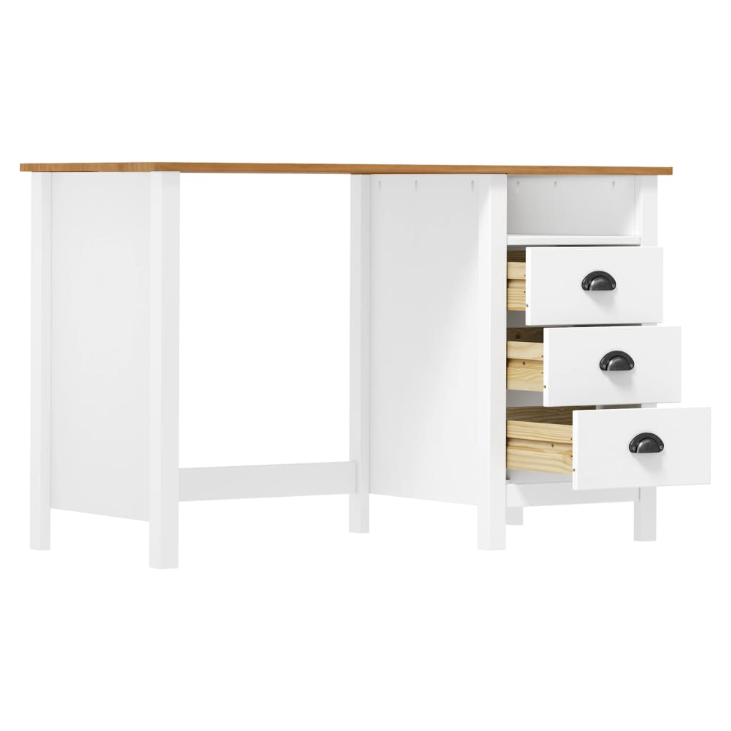Hill desk with 3 drawers 120x50x74 cm Solid pine