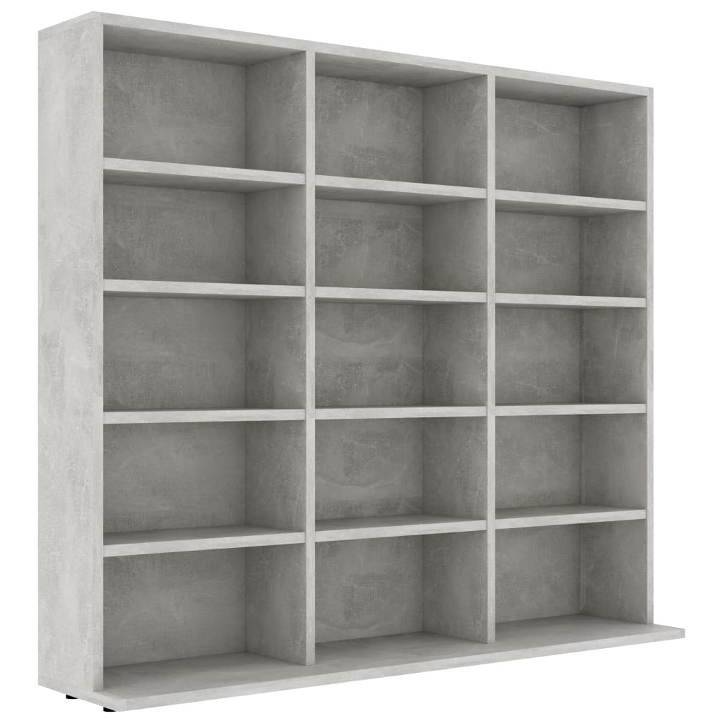 Gray concrete cd cabinet 102x23x89.5 cm Agglomerated