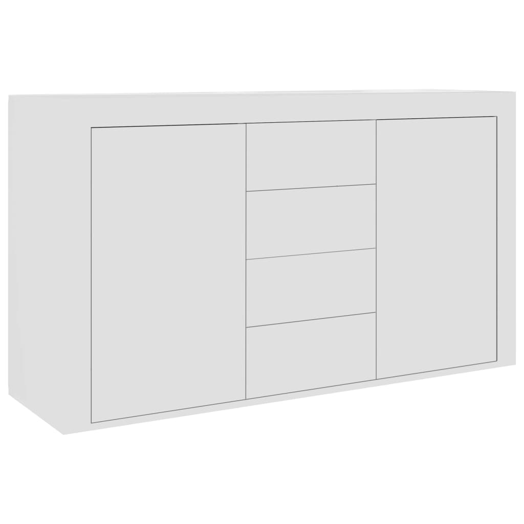 Credenza bianca 120x36x69 cm in truciolato