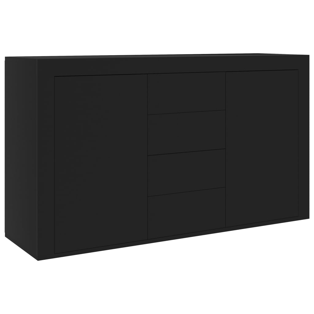 Black buffet 120x36x69 cm agglomerated