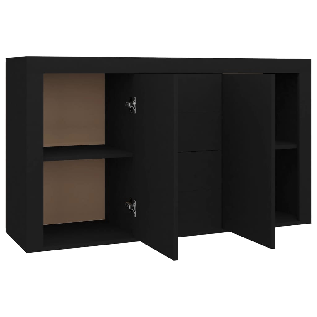 Schwarzes Buffet 120x36x69 cm agglomeriert