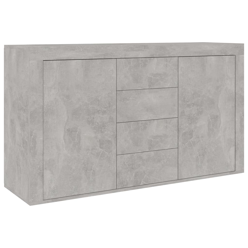 Concrete gray buffet 120x36x69 cm agglomerated