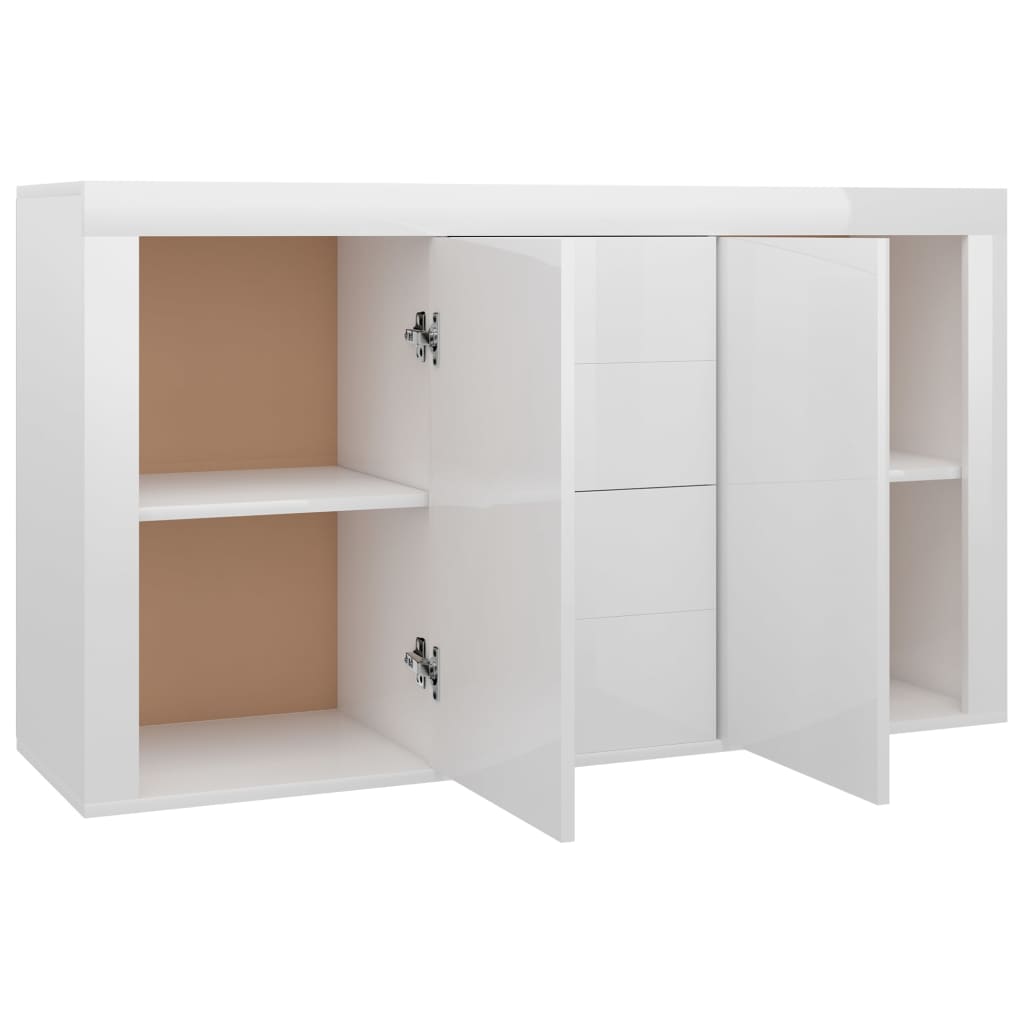 Brilliant white buffet 120x36x69 cm agglomerated