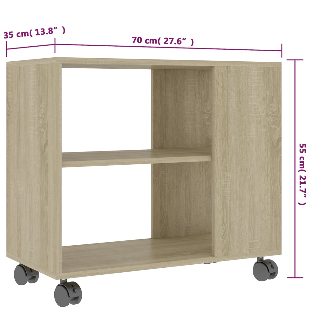 Sonoma Oak Tabelle 70x35x55 cm Engineering Holz