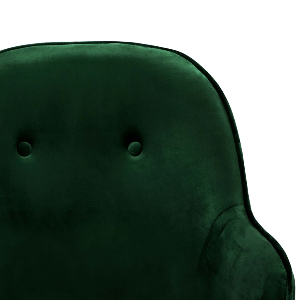 Sedia a dondolo Velluto verde scuro
