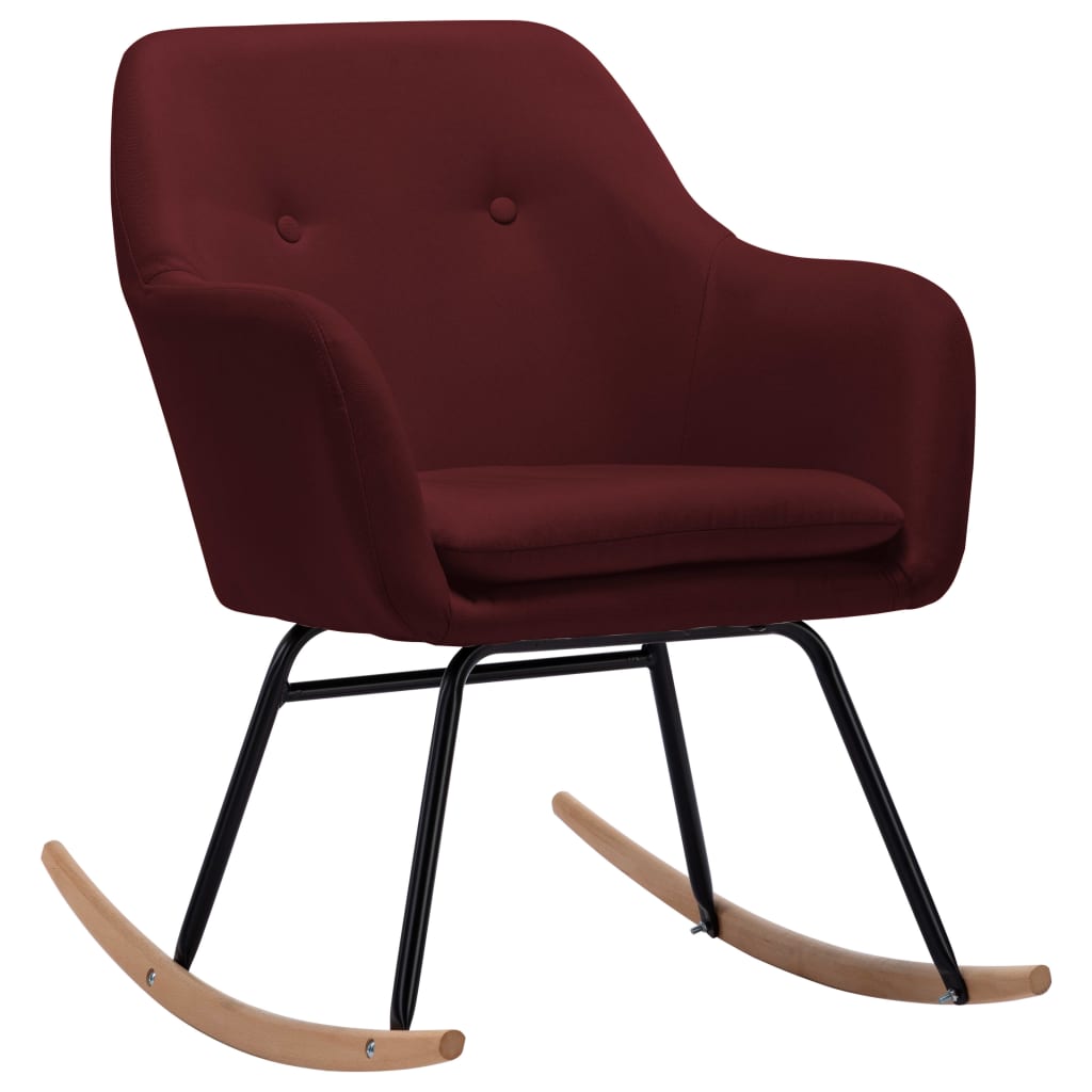 Tessuto di sedia a dondolo rosso Bordeaux