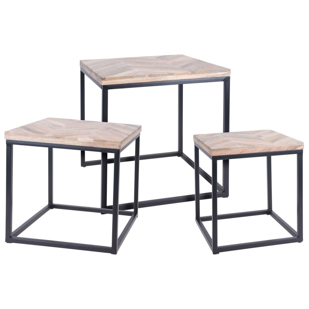 H&S collection set of extra tables 3 pcs teak