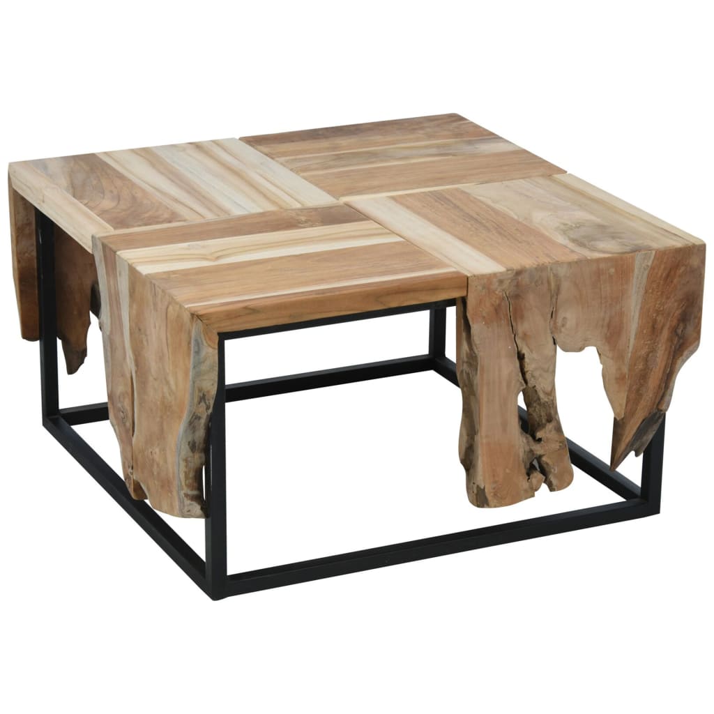 Ambiance Table d'appoint Teck 65x65x35 cm