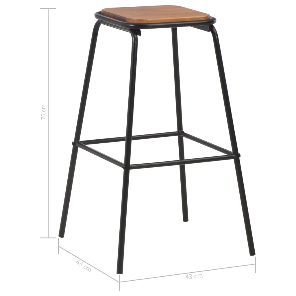 Solid and steel bar bread bar stools