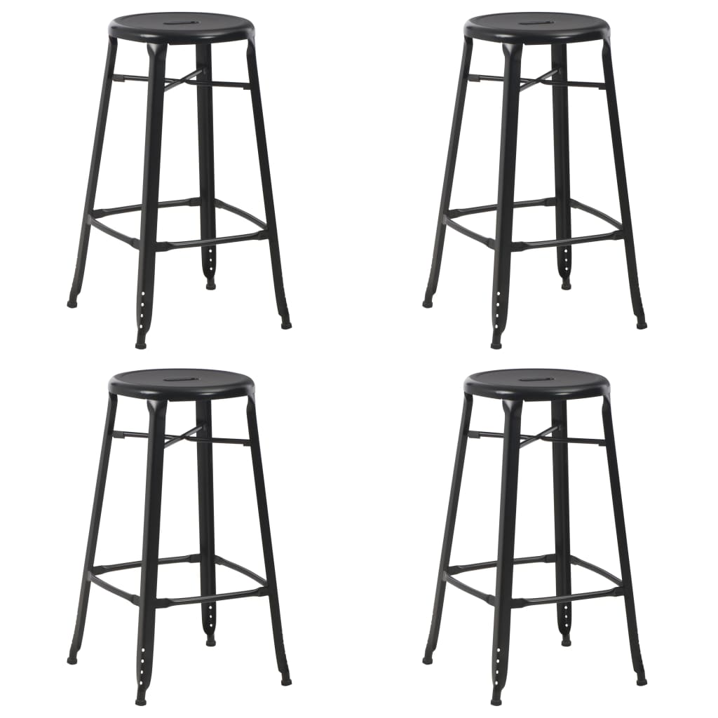 Bar stools Lot of 4 Steel Black