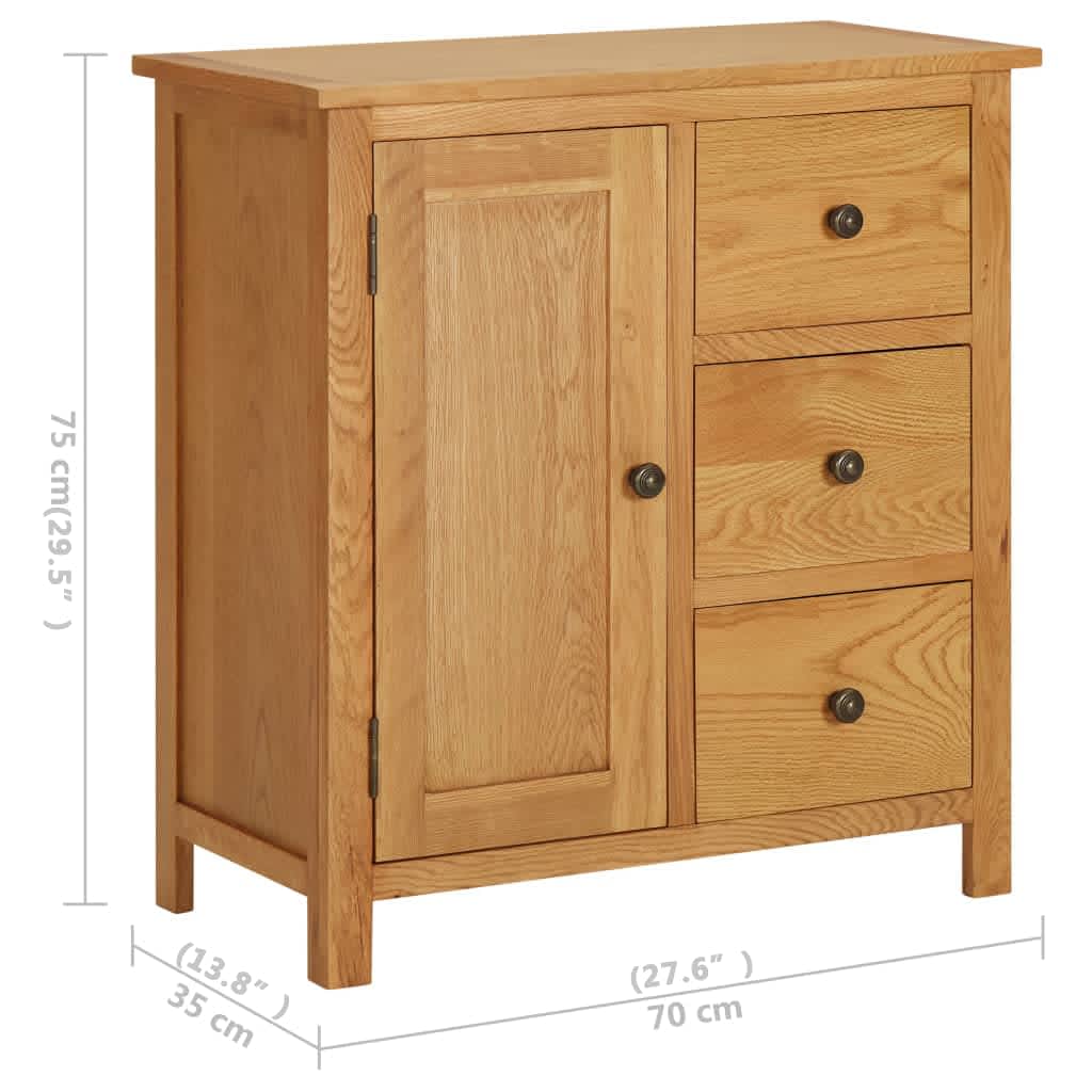 Wardrobe 70x35x75 cm solid oak wood