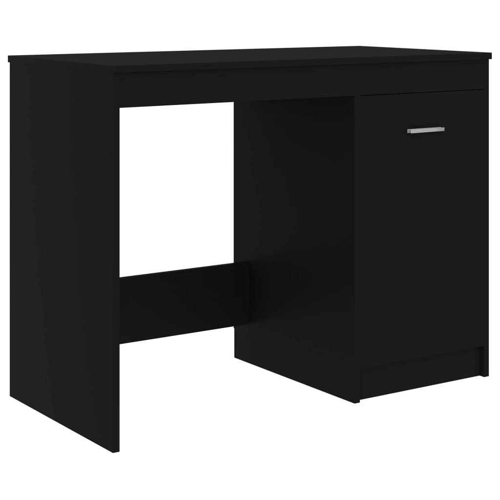 Black desk 140x50x76 cm agglomerated