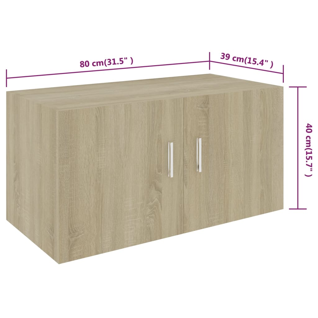 Sonoma oak wall cabinet 80x39x40 cm agglomerated
