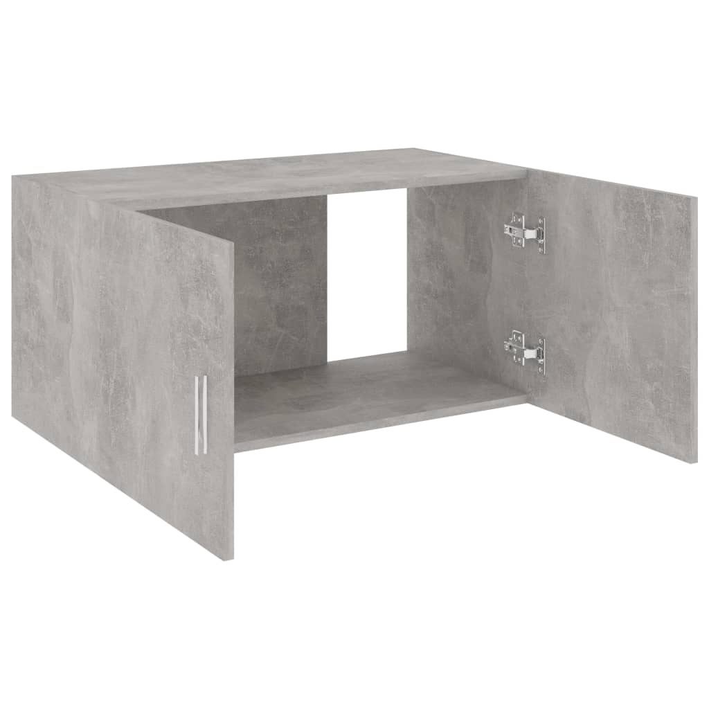 Gray wall cabinet Concrete 80x39x40 cm Agglomerated