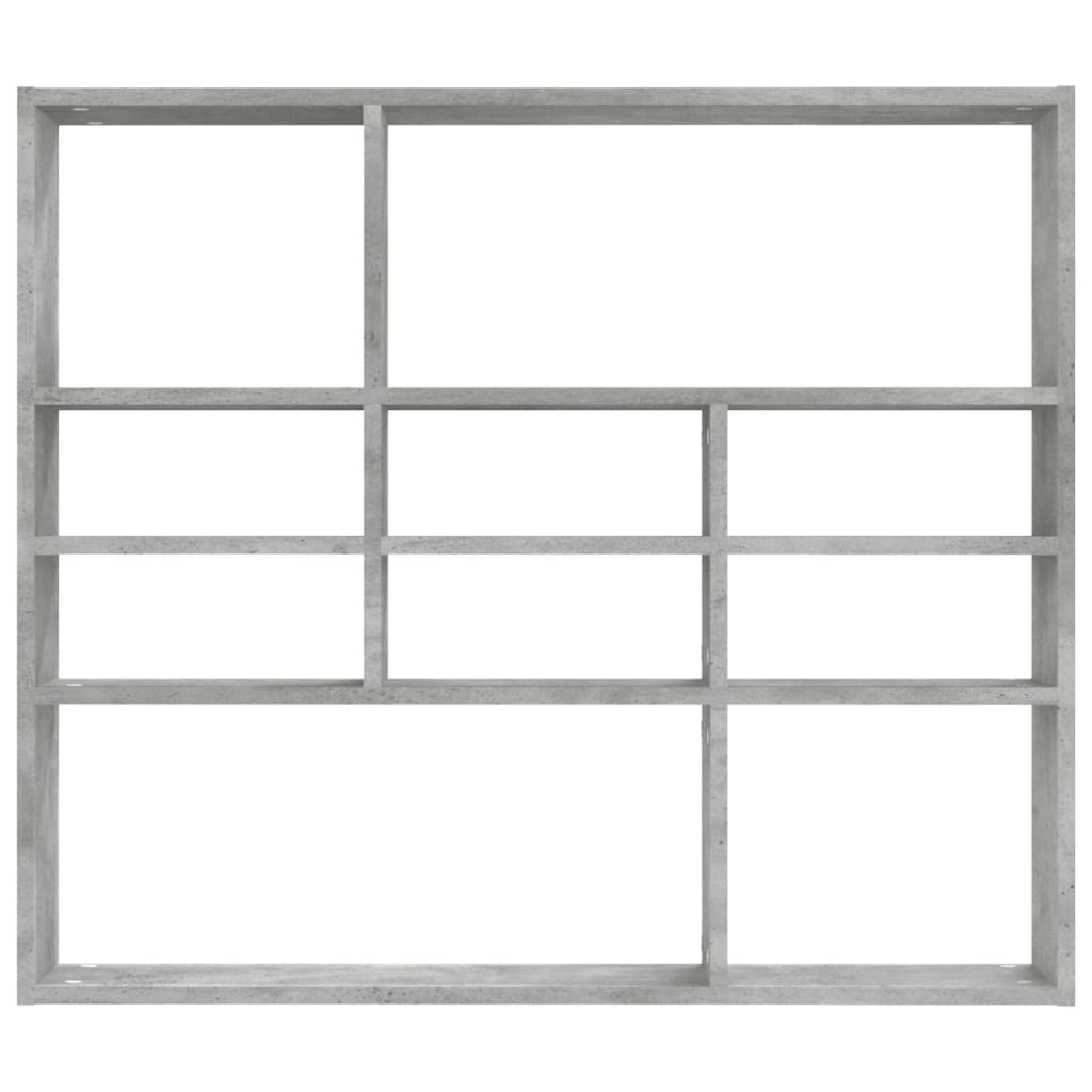 Concrete gray wall shelf 90x16x78 cm agglomerated