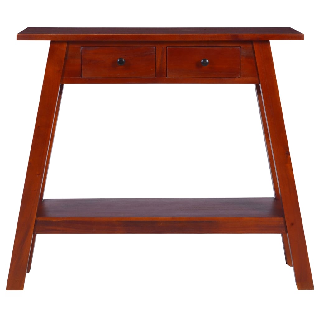 Classic brown console table 90x30x75 cm solid mahogany wood