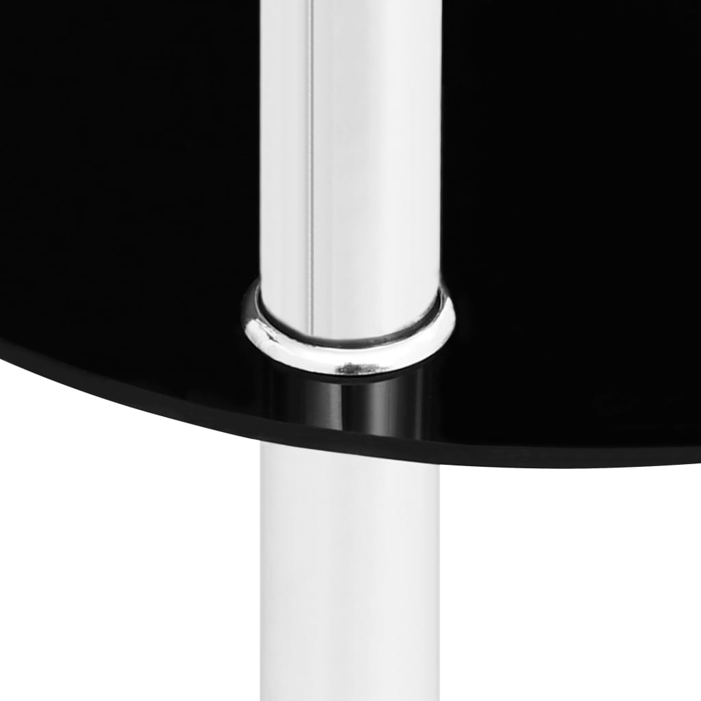 Tabelle 2 transparente und schwarze Werte 38x38x50 cm getempertes Glas