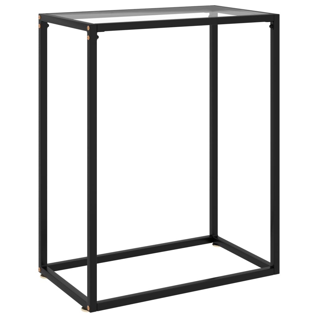 Transparent console table 60x35x75 cm tempered glass
