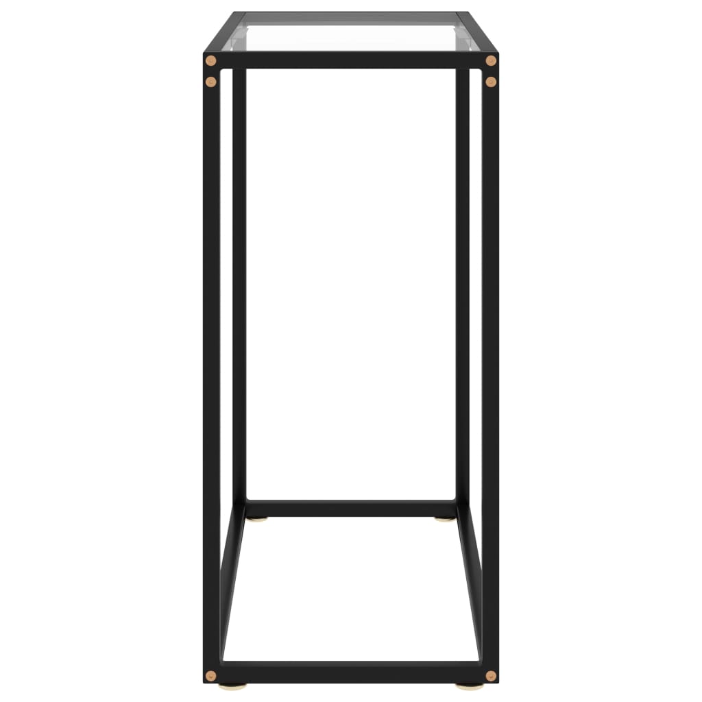 Transparente Konsolentabelle 60x35x75 cm getemperter Glas
