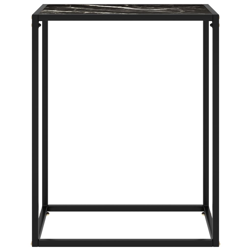 Schwarze Konsolentabelle 60x35x75 cm Temperiertes Glas