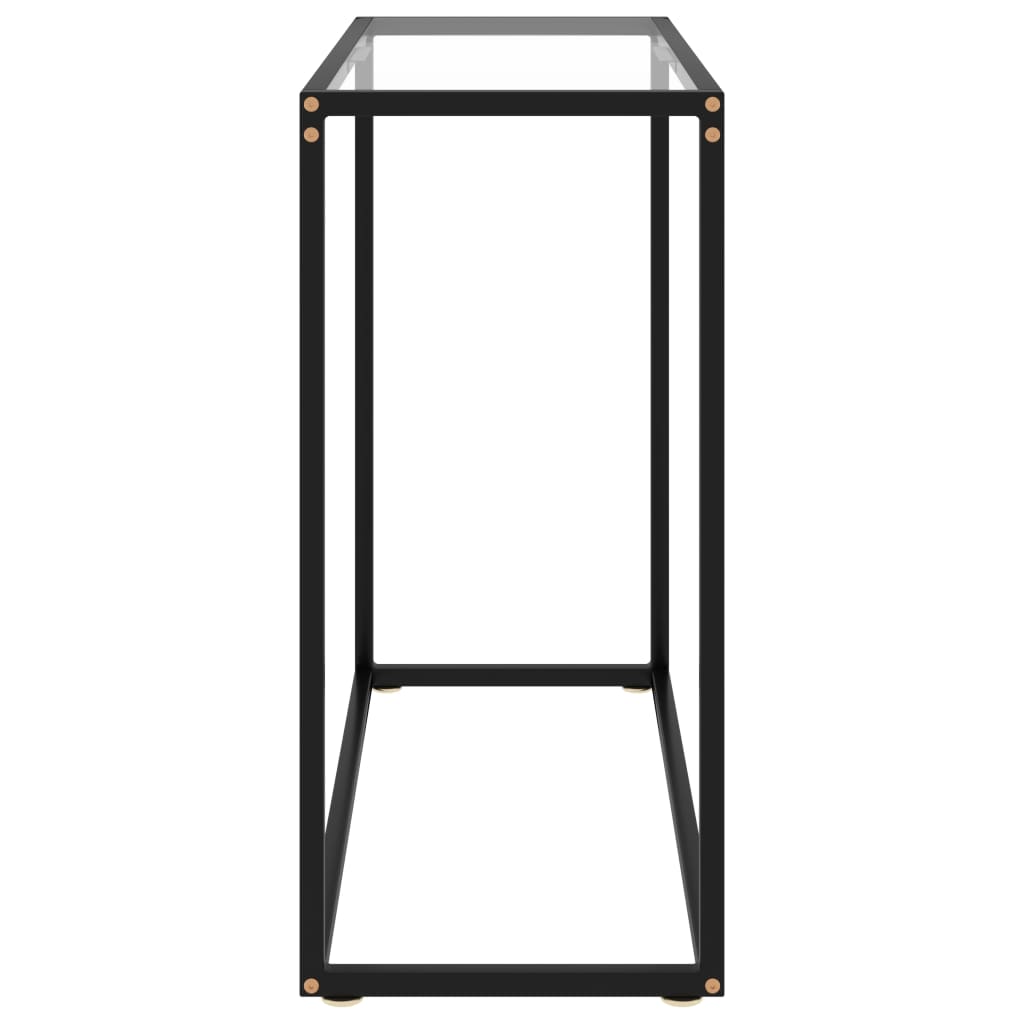 Transparente Konsolentabelle 80x35x75 cm getemperter Glas