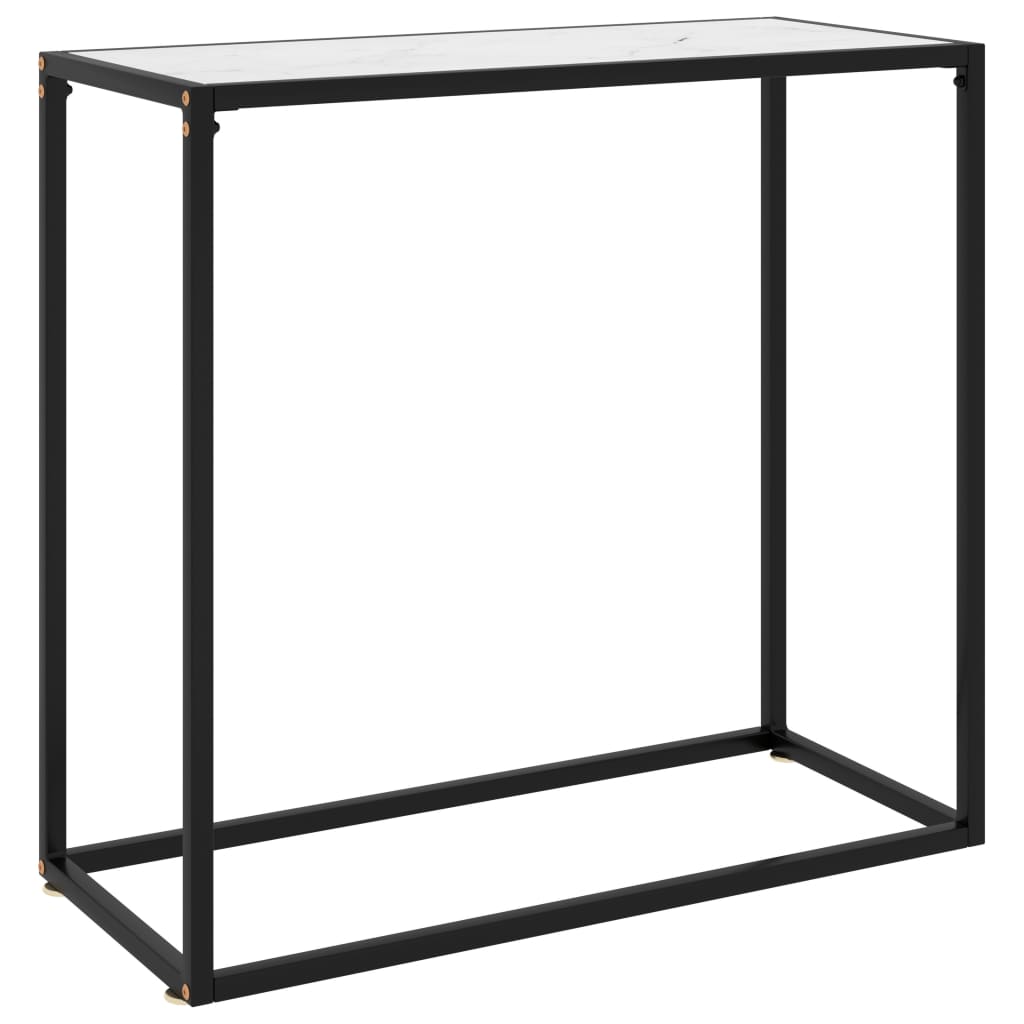 White console table 80x35x75 cm tempered glass