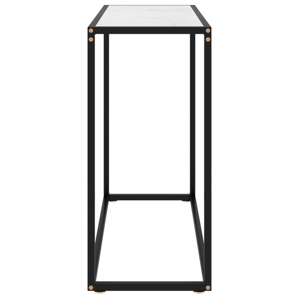 White console table 80x35x75 cm tempered glass