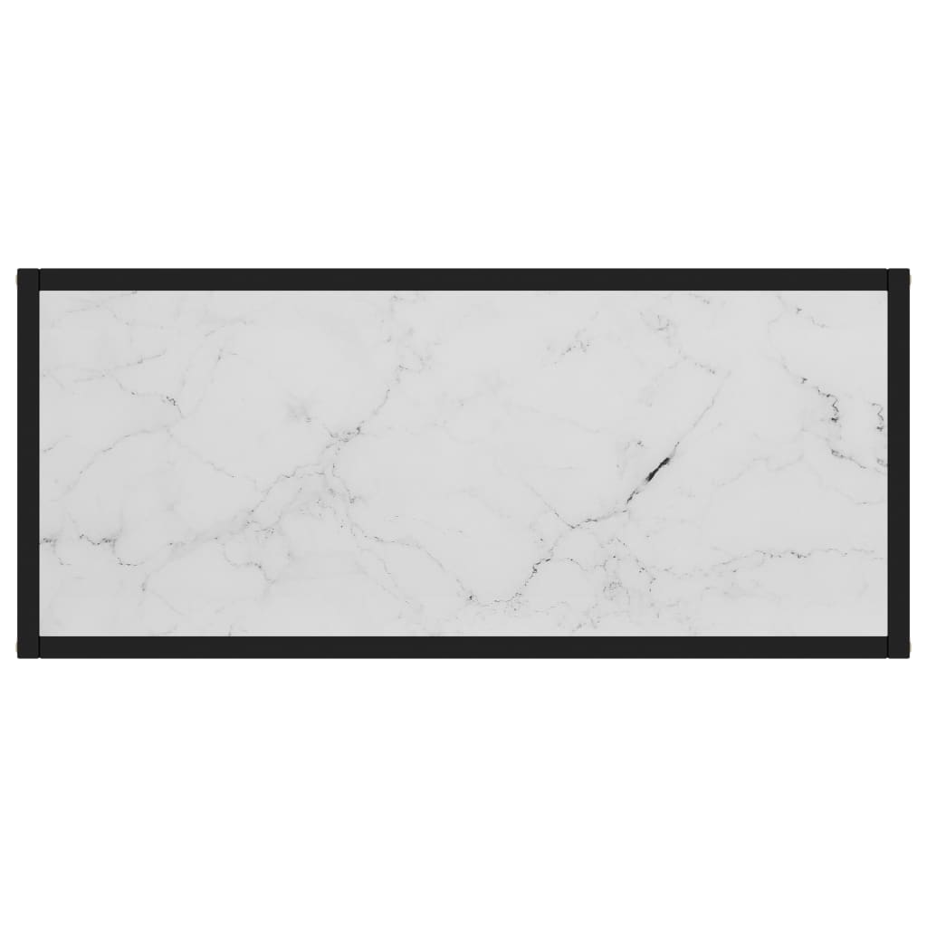 Weiße Konsolentabelle 80x35x75 cm Temperiertes Glas