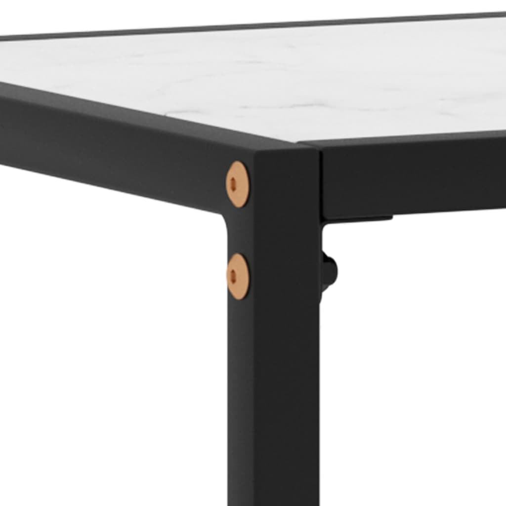 Table console Blanc 80x35x75 cm Verre trempé